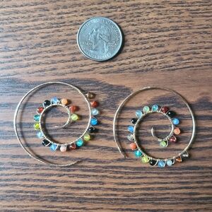 Funky Spiral Hoop Earrings